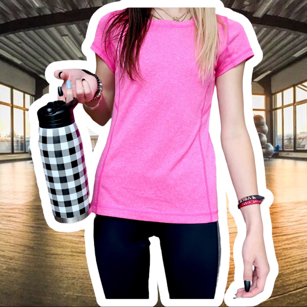 Pink athletic short sleeve